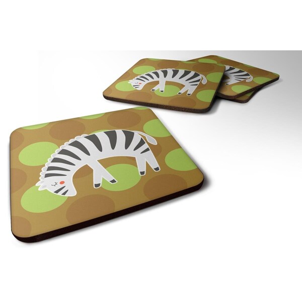 Carolines Treasures Zebra Foam Coasters - Set of 4 - BB6787FC