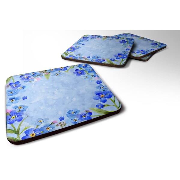 Carolines Treasures Myosotis Flowers Foam Coasters - Set of 4 - CK1703FC