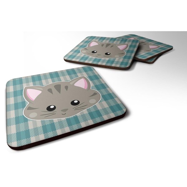 Carolines Treasures Kitten Face Foam Coasters - Set of 4 - BB6932FC