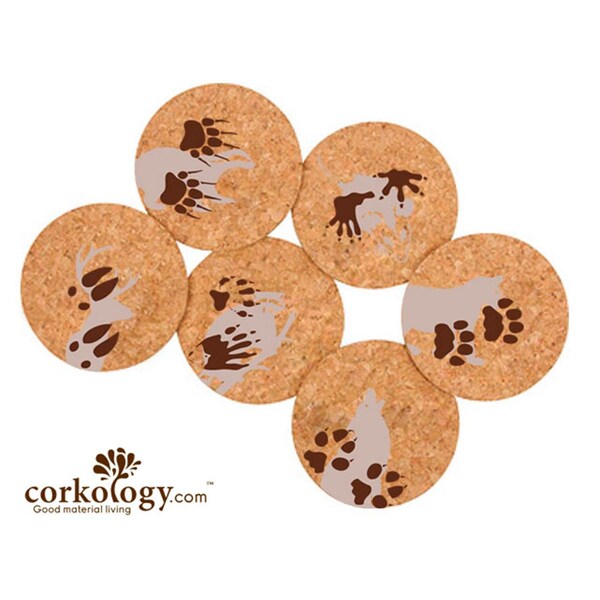 Corkology Animal Paw Prints Cork Coaster Sets - 392