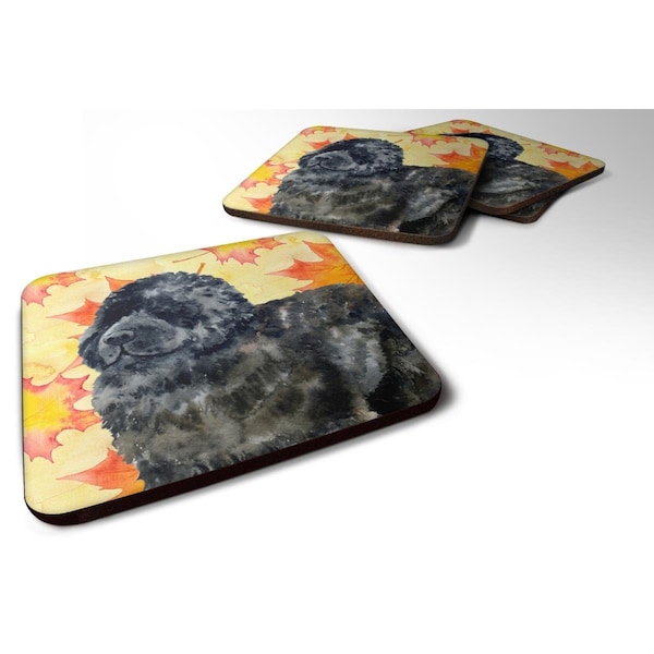 Carolines Treasures Newfoundland Fall Foam Coaster, 3.5 x 3.5 in. - Set of 4 - BB9932FC