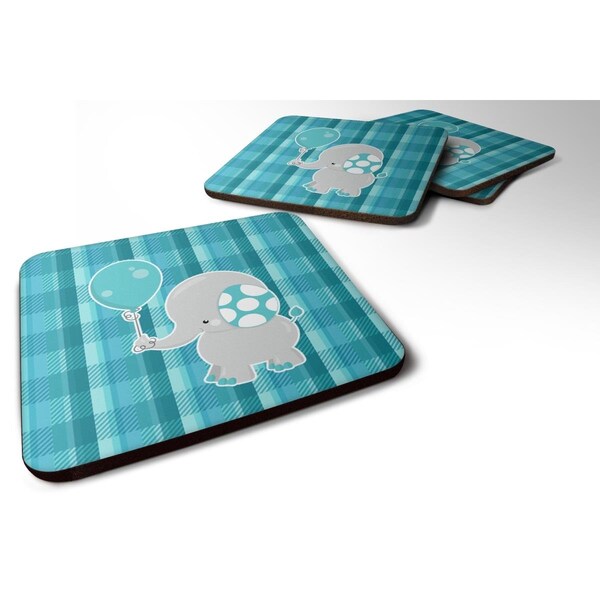 Carolines Treasures Elephant With Balloon Foam Coasters - Set of 4 - BB6835FC