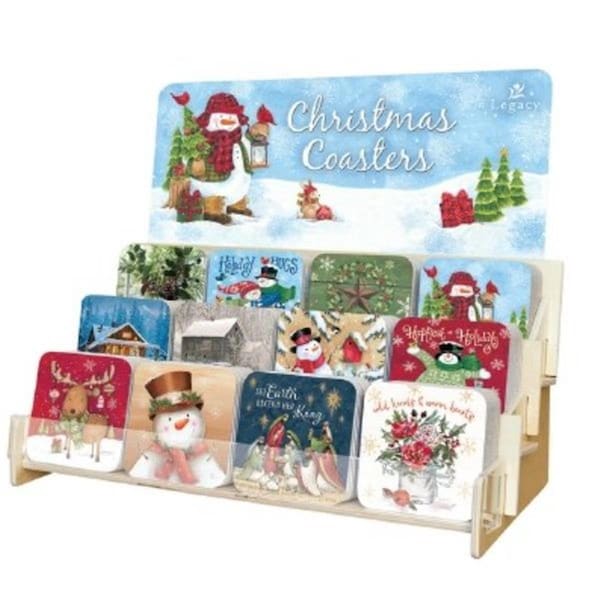 Eat-In Tools 12 Christmas Coaster Collection with Display, 12PK - EA3318335