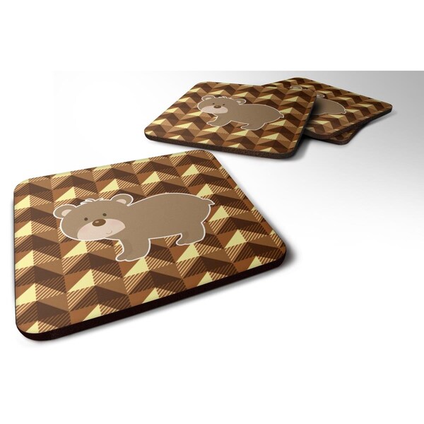 Carolines Treasures Bear Foam Coasters - Set of 4 - BB7030FC