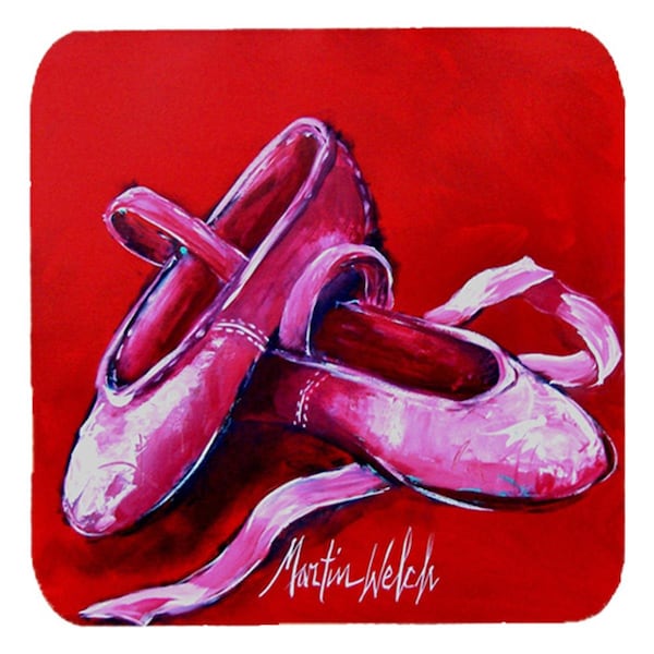 Carolines Treasures Ballet Pair Of Ballet Shoes Foam Coasters- Set of 4 - MW1007FC