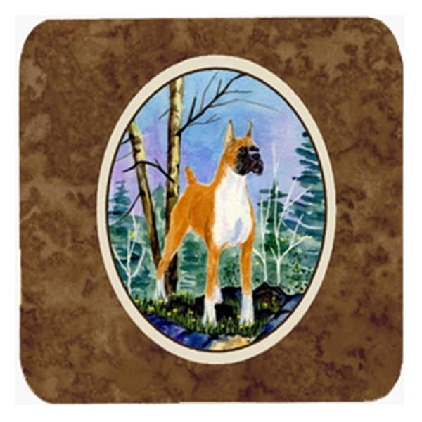 Carolines Treasures Boxer Foam Coasters- Set of 4 - SS8650FC