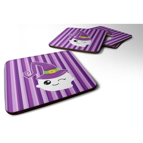 Carolines Treasures Halloween Ghost Witch Foam Coasters - Set of 4 - BB6966FC