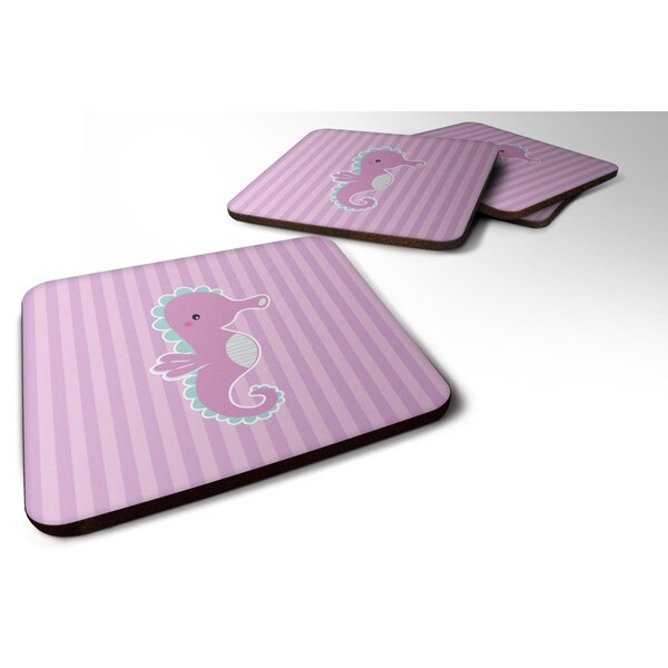 Carolines Treasures Seahorse Foam Coasters - Set of 4 - BB7119FC