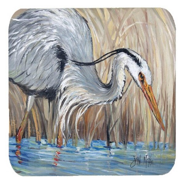 Carolines Treasures Blue Heron Foam Coasters- Set of 4 - JMK1228FC