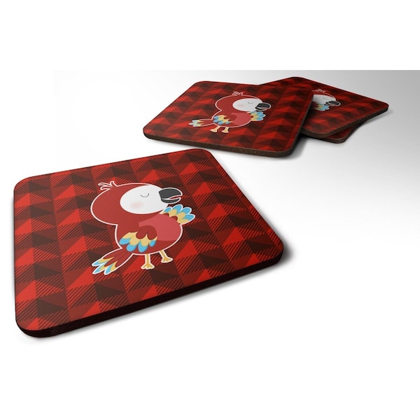 Carolines Treasures Parrot Foam Coasters - Set of 4 - BB7024FC