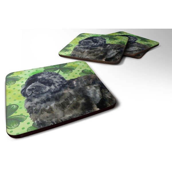 Carolines Treasures Newfoundland St.Patricks Foam Coaster, 3.5 x 3.5 in. - Set of 4 - BB9845FC