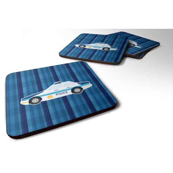 Carolines Treasures Police Car Foam Coasters - Set of 4 - BB7009FC