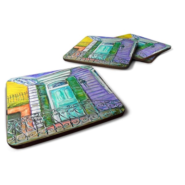 Carolines Treasures The House Next Door Foam Coasters - Set of 4 - MW1354FC