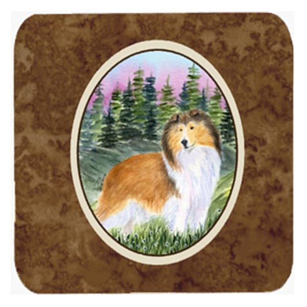 Carolines Treasures Sheltie Foam Coasters - Set of 4- 3.5 x 3.5 In. - SS8321FC