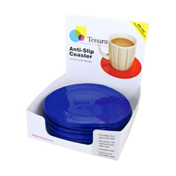 Tenura Silicone Non-Slip Round Coaster, Blue - 5.5 Dia - TENURA-753721402
