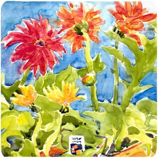 Carolines Treasures Flower - Gerber Daisies Foam Coasters - Set of 4- 3.5 x 3.5 In. - 6038FC