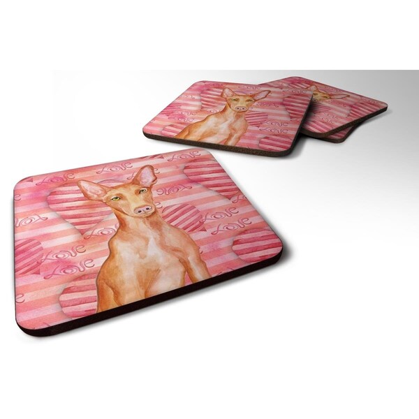 Carolines Treasures Pharaoh Hound Love Foam Coaster - Set of 4 - BB9802FC