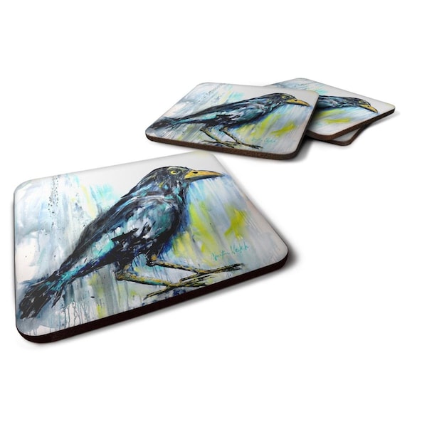 Carolines Treasures Burnt Corn Raven Foam Coasters - Set of 4 - MW1318FC