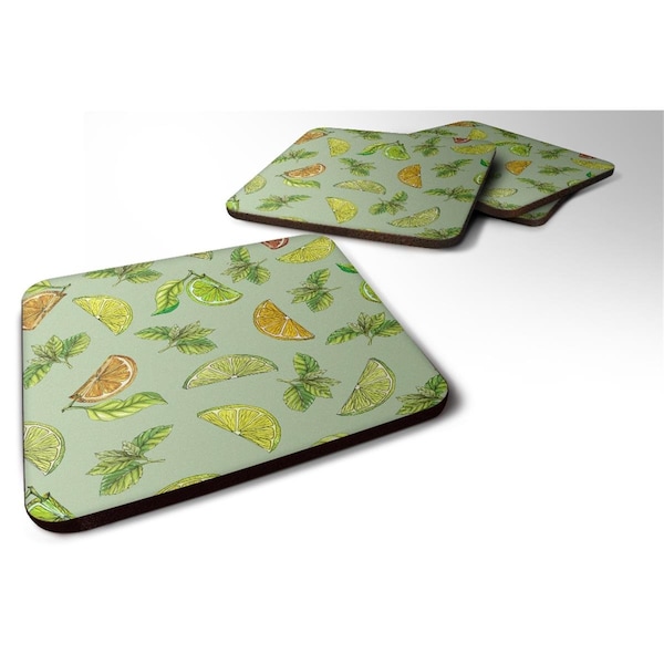 Carolines Treasures Lemons Limes and Orange Foam Coaster, Set of 4 - BB5206FC