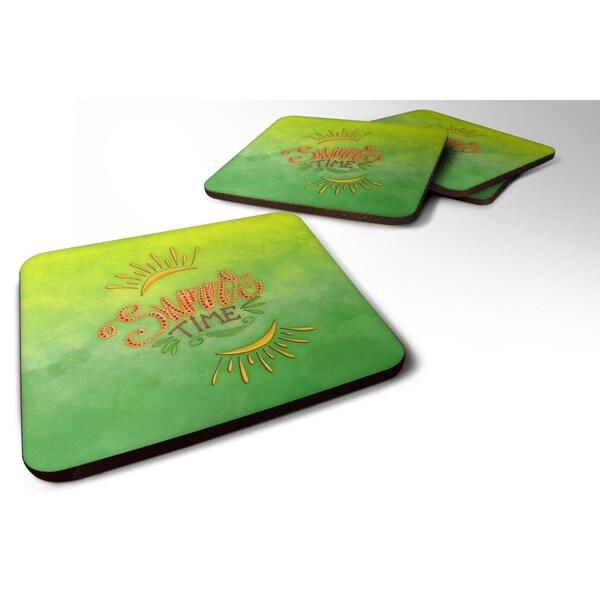 Carolines Treasures Summer Time Foam Coasters - Set of 4 - BB7453FC
