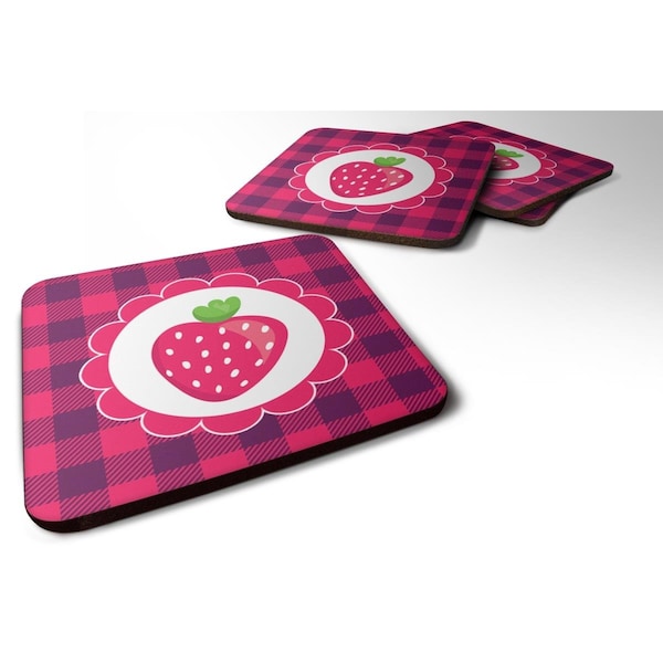 Carolines Treasures Stawberry Foam Coasters - Set of 4 - BB7105FC