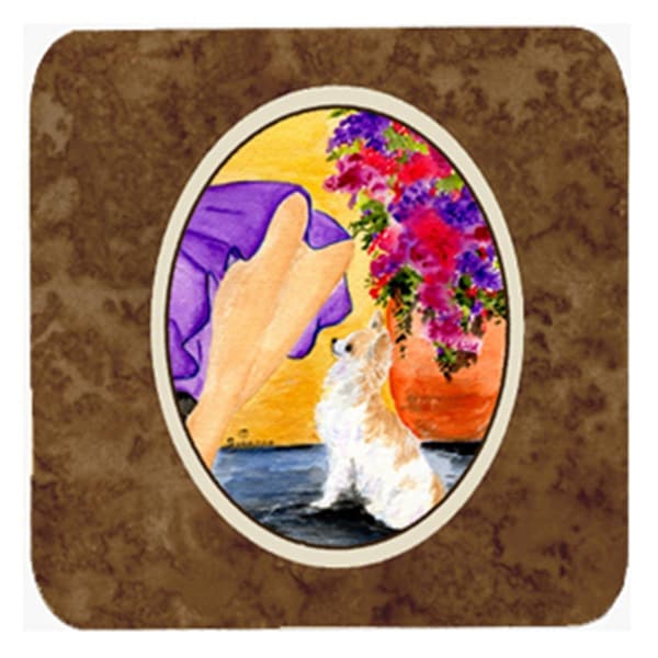 Carolines Treasures Lady With Her Chihuahua Foam Coasters- Set of 4 - SS8521FC