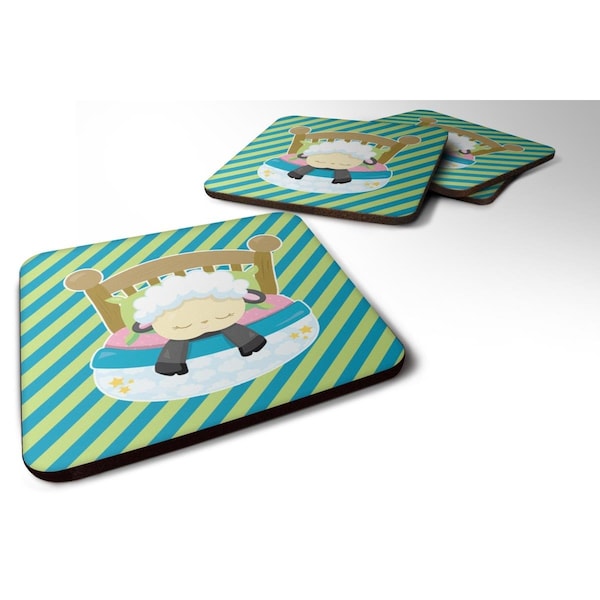 Carolines Treasures Sheep in Bed Foam Coasters - Set of 4 - BB6876FC