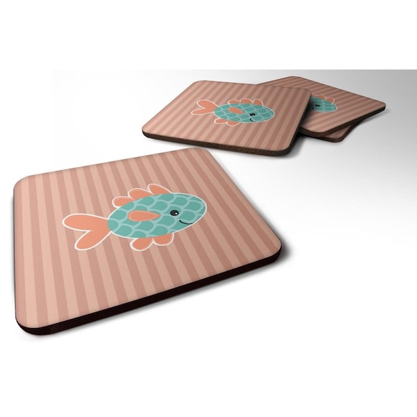 Carolines Treasures Fish Foam Coasters - Set of 4 - BB7118FC