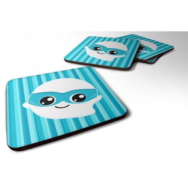 Carolines Treasures Halloween Ghost Superhero Foam Coasters - Set of 4 - BB6963FC