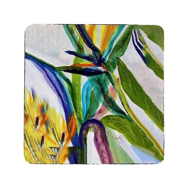 Betsy Drake Betsydrake CT1162 Teal Paradise II Coaster - Set of 4 - CT1162