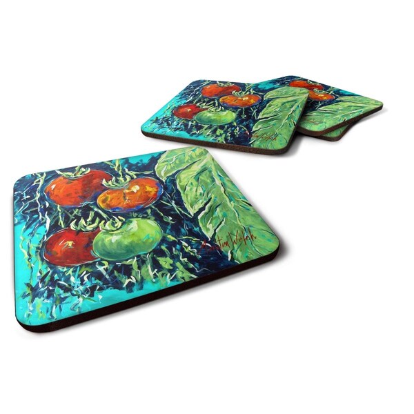 Carolines Treasures Tomatoe Tomato Foam Coasters - Set of 4 - MW1359FC