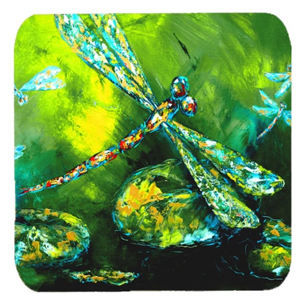 Carolines Treasures Insect - Dragonfly Summer Flies Foam Coasters- Set of 4 - MW1128FC