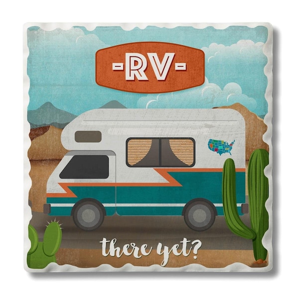 Counterart Counter Art RV There Yet Single Tumbled Tile Coaster - CART0201591