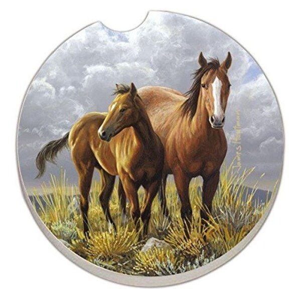Counterart Counter Art CART09889 Horses Car Coaster - CART09889
