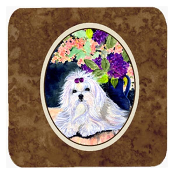 Carolines Treasures Maltese Foam Coasters - Set of 4 - SS8287FC