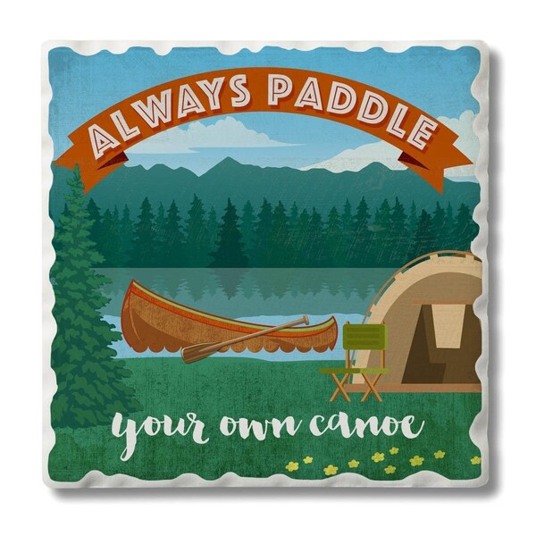 Counterart Counter Art Always Paddle Single Tumbled Tile Coaster - CART0201593