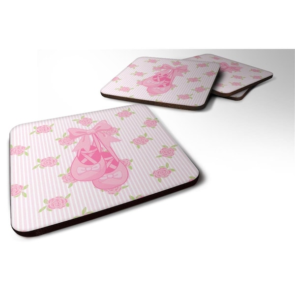 Carolines Treasures Ballerina Ballet Shoes Foam Coaster, Set of 4 - BB5157FC