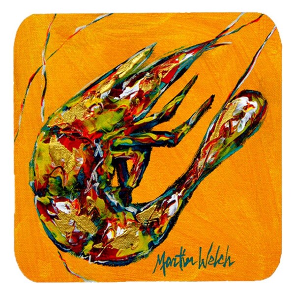Carolines Treasures Shrimp Remy Foam Coasters- Set of 4 - MW1051FC