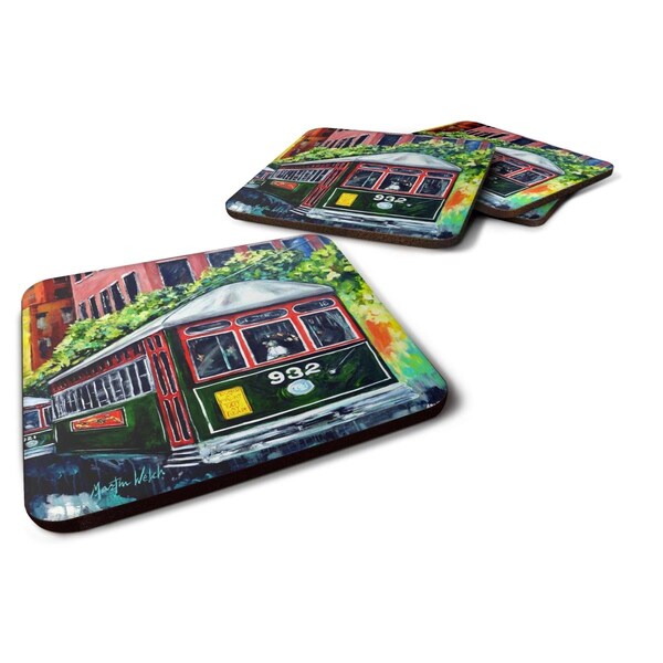 Carolines Treasures Streetcar St. Charles No.2 Foam Coasters - Set of 4 - MW1351FC