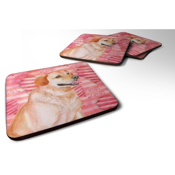 Carolines Treasures Labrador Retriever Love Foam Coaster - Set of 4 - BB9801FC