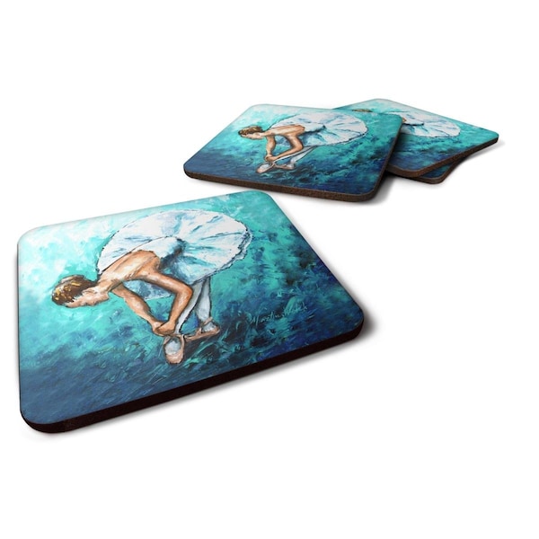 Carolines Treasures Ballet Early Pratice Foam Coasters - Set of 4 - MW1325FC