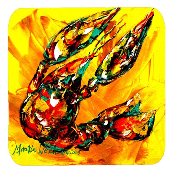 Carolines Treasures Crawfish Crawfish On The Move Foam Coasters- Set of 4 - MW1020FC