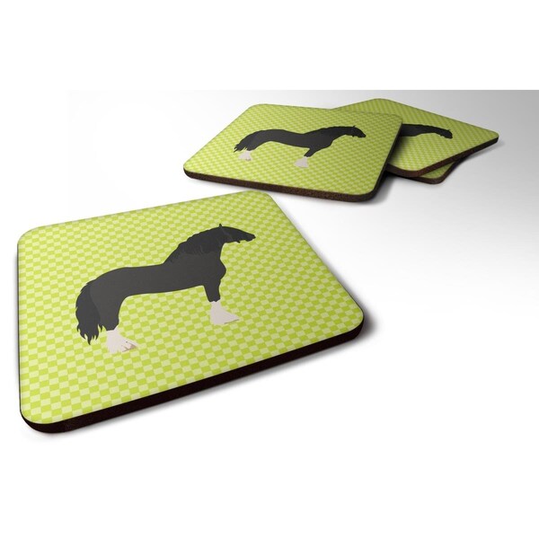 Carolines Treasures Pomeranian Rogener Goose Green Foam Coaster, Set of 4 - BB7730FC