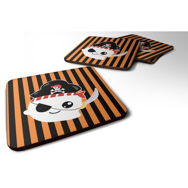 Carolines Treasures Halloween Ghost Pirate Foam Coasters - Set of 4 - BB6957FC