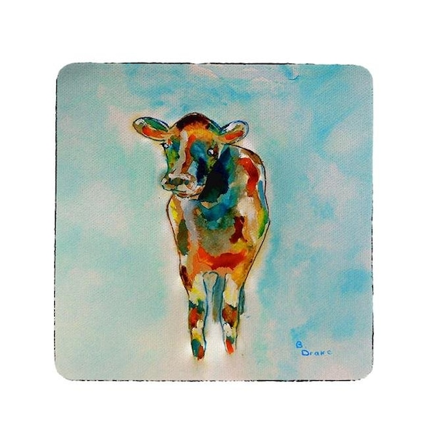 Betsy Drake Betsy Drake CT066 Cow Coaster - Set of 4 - CT066