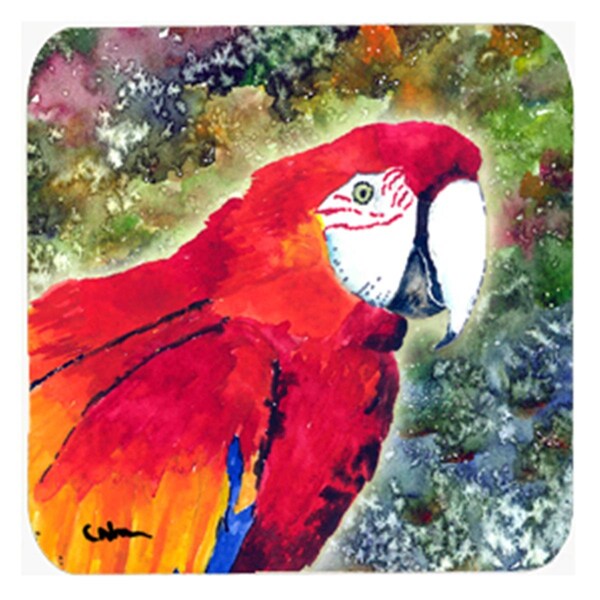 Carolines Treasures Parrot Foam Coasters- Set of 4 - 8603FC