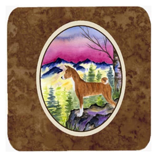 Carolines Treasures Basenji Foam Coasters - Set of 4- 3.5 x 3.5 In. - SS8371FC