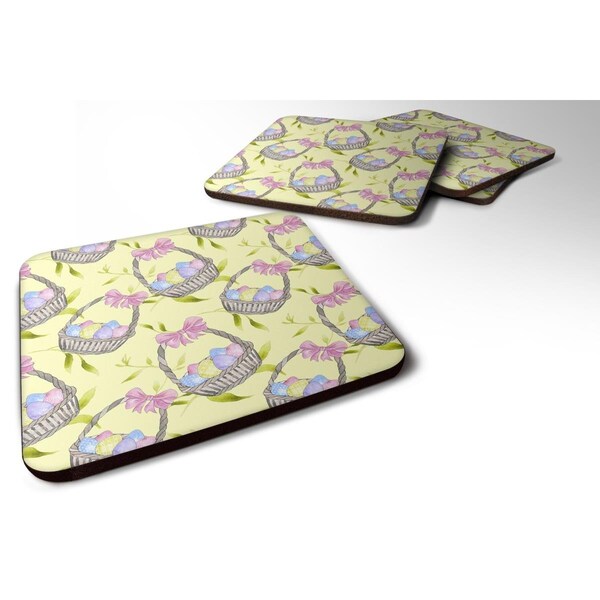 Carolines Treasures Easter Basket and Eggs Foam Coaster, Set of 4 - BB7490FC