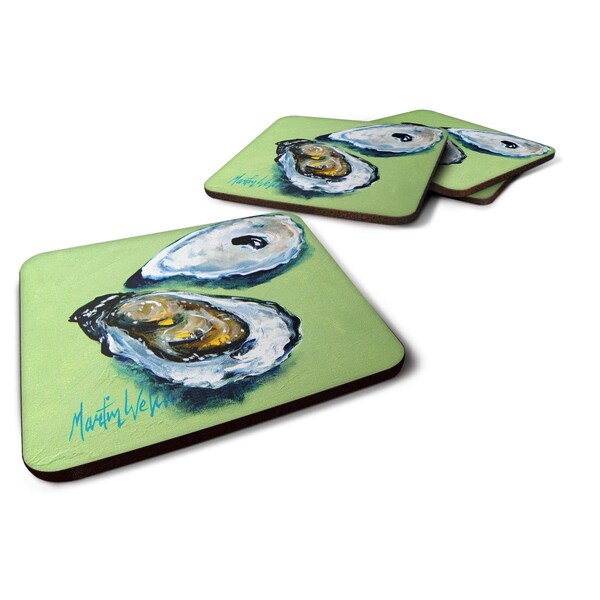 Carolines Treasures Two Shells Oyster Foam Coasters - Set of 4 - MW1361FC