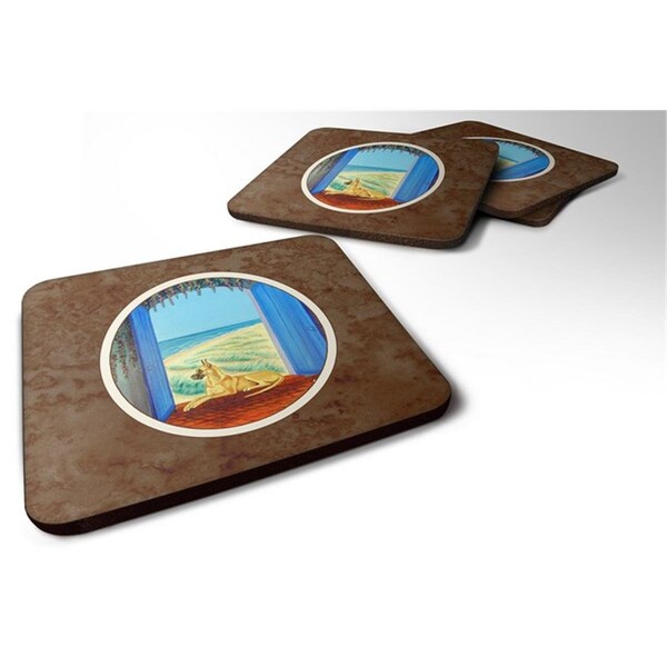 Carolines Treasures Great Dane Foam Coaster, 3.5 x 0.25 x 3.5 in. - Set of 4 - 7250FC